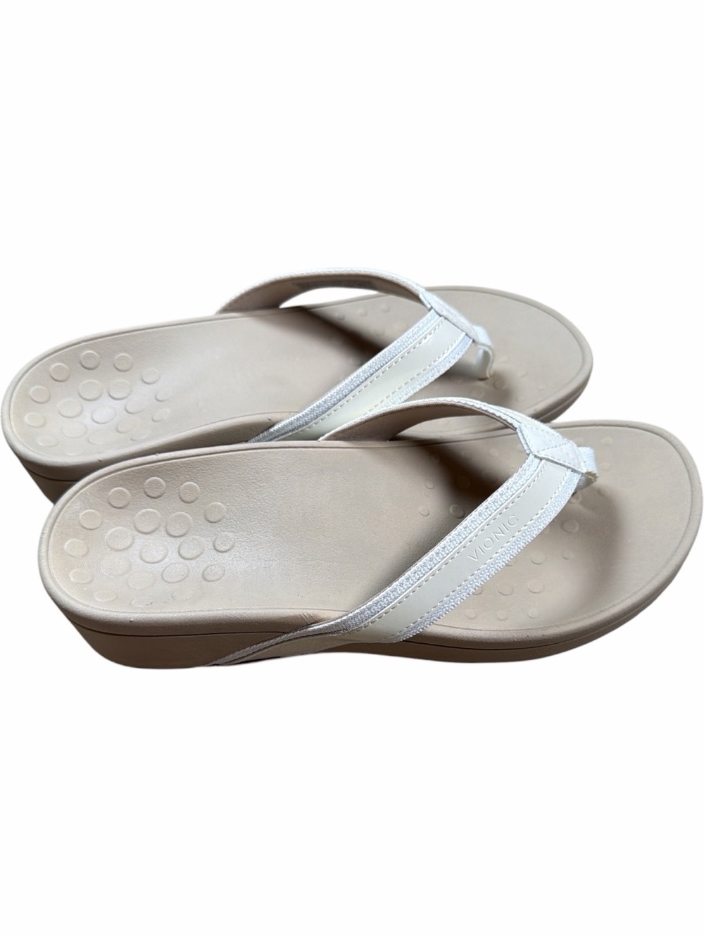 Vionic-Pacific/Sunrise High Tide in Cream Women’s Size 8 Wide Sandal Summer